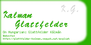 kalman glattfelder business card